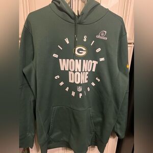 Nike Green Bay Packers Won not Done Playoff hoodie  Sweatshirt L